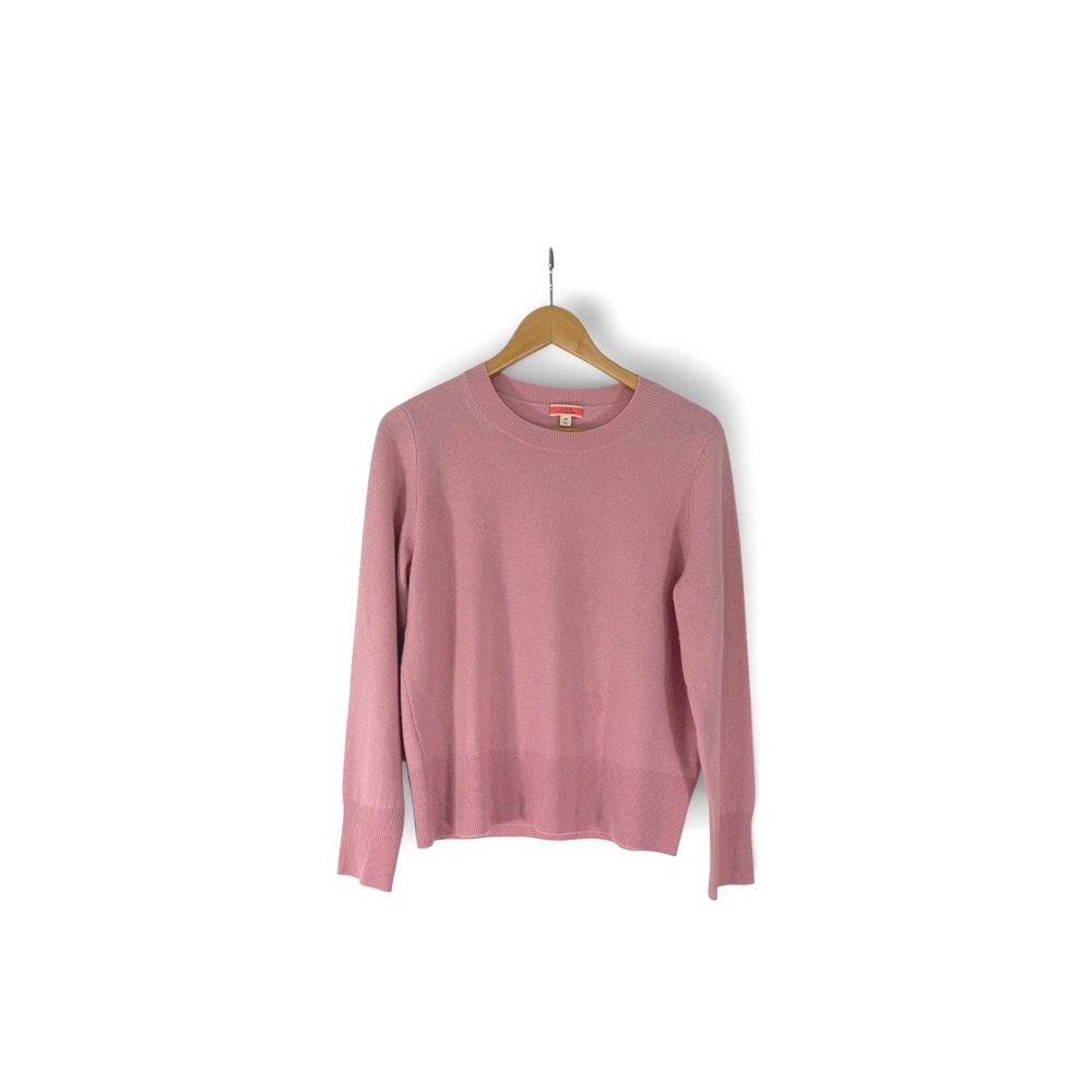 J.Crew Womens 100% Cashmere Crewneck Sweater Pink Size M Long Sleeve Knit